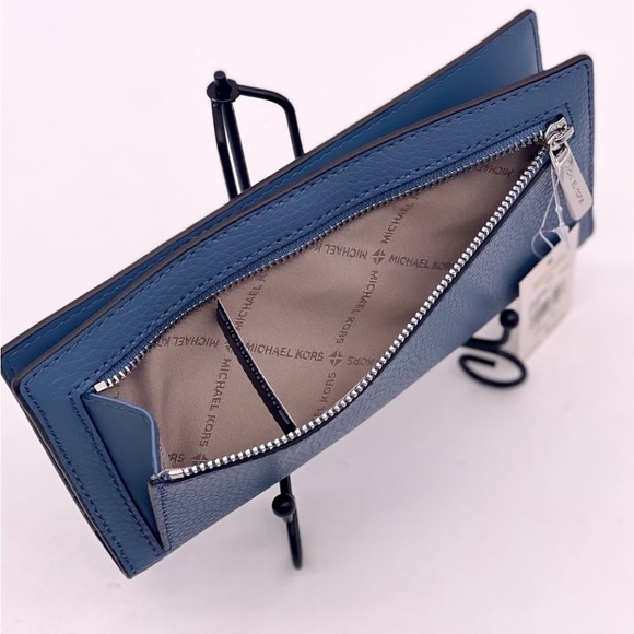 Michael Kors Reed Large Snap Bifold Wallet Denim Color - Picture 5 of 14